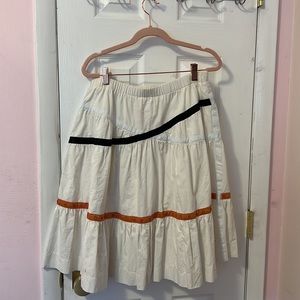 White layered skirt